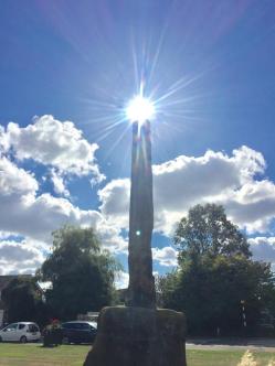 Peter's Meriden cross photo with sun