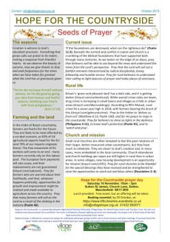 Hope for the Countryside October Newsletter snip